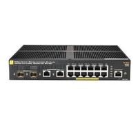 HPE Aruba 2930F 12G PoE+ 2G/2SFP+ - Commutateur - C3 - Géré - 12 x 10/100/1000 (PoE+) + 2 x 1 gigabit/10 gigabit SFP+ (liaison montante) + 2 x 10/100/1000 - Montable sur rack - PoE+ (139 W) G