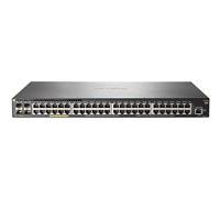 Aruba HPE 2930F 48G PoE+ 4SFP+ - Commutateur - C3 - Géré - 48 x 10/100/1000 (PoE+) + 4 x 1 Gigabit / 10 Gigabit SFP+ - Flux d'air côte à côte - Montable sur Rack - PoE+ (370 W) Gris