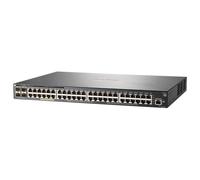 HPE Aruba 2930F 48G PoE+ 4SFP+ - Commutateur - C3 - Géré - 48 x 10/100/1000 (PoE+) + 4 x 1 Gigabit / 10 Gigabit SFP+ - flux d'air côte à côte - Montable sur rack - PoE+ (370 W)