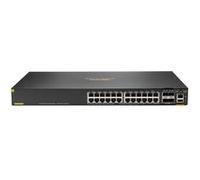 HPE Aruba 6200F 24G Class4 PoE 4SFP+ 370W Switch - Commutateur - distance max. d'empilage de 10 km - C3 - Géré - 24 x 10/100/1000 (PoE+) + 4 x 1 gigabit/10 gigabit SFP+ (liaison montante) - Montable s