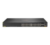 HPE Aruba 6200F 24G Class4 PoE 4SFP+ 370W Switch - Commutateur - distance max. d'empilage de 10 km - C3 - Géré - 24 x 10/100/1000 (PoE+) + 4 x 1 gigabit/10 gigabit SFP+ (liaison montante) -...