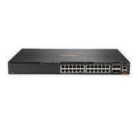 HPE Aruba 6300M - Commutateur - C3 - Géré - 24 x 10/100/1000 + 4 x 1 Gigabit / 10 Gigabit / 25 Gigabit / 50 Gigabit SFP56 (liaison montante/stockage) - de l'avant et du côté vers l'arrière - Montable