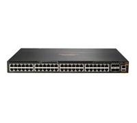 HPE Aruba 6300M - Commutateur - C3 - Géré - 48 x 10/100/1000 + 4 x 1 Gigabit / 10 Gigabit / 25 Gigabit / 50 Gigabit SFP56 (liaison montante/stockage) - flux d'air de l'arrière vers l'avant - Montable 