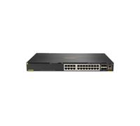 HPE Aruba 6300M Switch L3 Géré 24xRJ45 PoE 4xSFP+ 10GbE, VSF Stacking, 640Gbit/s, QoS, ACL, CPU ARM Cortex-A72, 8GB DDR4, Gris, 1U