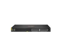 HPE Aruba CX 6000 Switch 24G PoE 370W 4SFP Gigabit Ethernet L3 Géré, 24 ports RJ-45 10/100/1000, 4 ports SFP, PoE+ 370W, routage statique, QoS, ACL, 1U