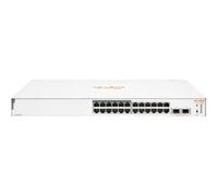 HPE Aruba Instant On 1830 24G 12p Class4 PoE 2SFP 195W Switch - Commutateur - intelligent - 12 x 10/100/1000 + 12 x 10/100/1000 (PoE+) + 2 x Gigabit SFP - de bureau, Montable sur rack - PoE+ (195 W) G