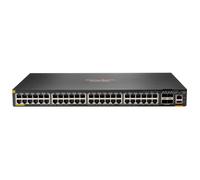 HPE Aruba Networking Aruba 6200F 48G Class4 PoE 4SFP+ 740W Géré L3 Gigabit Ethernet (10/100/1000) Connexion Ethernet, supportant l'alimentation via ce port (PoE) 1U Noir