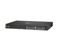 HPE Aruba Networking CX 6000 24p 10M/100M/1G Class4 PoE 4p SFP 1G 370W Switch - commutateur - 24 ports - Géré - Montable sur rack
