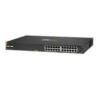 HPE Aruba Networking CX 6000 24p 10M/100M/1G Class4 PoE 4p SFP 1G 370W Switch - Commutateur - Géré - 24 x 10/100/1000 (PoE+) + 4 x Gigabit SFP (liaison montante) - flux d'air côte à côte - Montable su