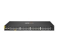 HPE Aruba Networking CX 6000 48p 10M/100M/1G Class4 PoE 4p SFP 1G 370W Switch - Commutateur - Géré - 48 x 10/100/1000 (PoE+) + 4 x Gigabit SFP (liaison montante) - flux d'air côte à côte - Montable su