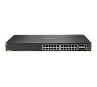 HPE Aruba Networking CX 6200F 24G 4SFP Switch - Commutateur - distance max. d'empilage de 10 km - C3 - Géré - 24 x 10/100/1000 + 4 x 100/1000 SFP - de l'avant et du côté vers l'arrière - Montable sur 