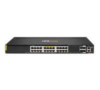 HPE Aruba Networking CX 6300M 24p Smart Rate 1G/2.5G/5G/10G Class6 PoE 2p 50G 2p 25G Switch
