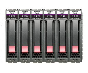 HPE MSA 14.4TB SAS 12G Enterprise 10K SFF (2.5in) M2 3yr Wty 6-pack HDD Bundle