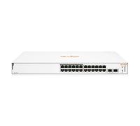 HPE Networking Instant on Switch Series 1830 Commutateur Ethernet de Couche 2 géré intelligemment 24 Ports avec PoE | 24 x 1 G | 2 x SFP | 12 x CL4 PoE (195 W) | sans Ventilateur | Cordon UK