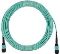 HPE Q1H63A BlueOptics câble trunk fibre optique compatible, MPO/UPC à MPO/UPC, 1 mètre, multimode G50/125µm, OM3, fibre de marque, 3.0mm LSZH aqua, 12 âmes, type B, connecteur MPO sans broches, incl