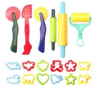Hperu 18pcs Ensemble d'activités en Argile sûre et Amusante avec pâte et Outils de modélisation colorée, Arts métiers éducatifs préscolaires pour Les Enfants