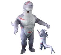 Hperu 1pc Costume de requin Costume de poisson gonflable adulte Halloween avec fenêtre visible Gift cosplay requin effrayant effrayant cadeau d'anniversaire
