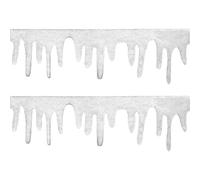 Hperu 2 pièces 47x14 Pouces Couverture de Neige Artificielle, Facile à Couper décor d'hiver Bricolage pour fenêtre cheminée Manteau Village-Accessoires de Village Noël