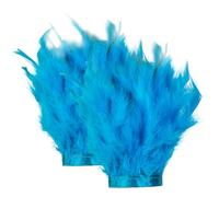 Hperu 2 Pièces Poignets, Plumes Bleues Bracelet Manchettes Accessoires de Bricolage pour Femmes Fête Halloween Costume Cosplay - Plumes Bleues