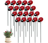 Hperu 20pcs coccinelles pour Le Jardinage, enjeux de Plante décoratif en résine imperméable de 12 Pouces, décoration Jardin Bug la Dame à Vie pour Pots pelouse pelouse, enjeux Jardin dé