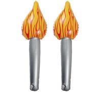 Hperu Accessoire de Torche Gonflable en PVC pour Enfants, Torche décorative portative de 4.7x16.5 Pouces pour Les décorations réunions Sportives sur scène 2 pièces