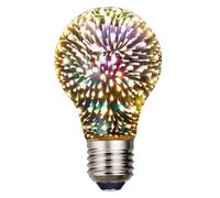 Hperu Ampoule disco, ampoule à feu d'artifice 3d effet doré jaune e27 125lm feux d'artifice à LED isolés 4,5 W.5W Dissipation de l'ampoule décorative pour barre de fête disco ktv