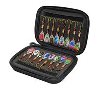 Hperu Appâts en métal, 16 pièces leurres Spinner Paillettes Spinner leurres de pêche en métal appâts cuillère Ensemble avec Sac de matériel, pour la pêche à la Truite, au Bar, au Saumon, brochet et