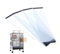Hperu Attrape-graines d'oiseaux, 4 pièces, Anti-Dispersion, sans désordre, collecteur de graines d'oiseaux, Cage Transparente en PVC, Protection pour Perroquet, Perruche, Ara