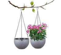 Hperu Auto-arrosage Suspendu jardinière Suspendu Pots de Fleurs 2pc