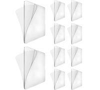 Hperu Autocollant de Remplacement pour Support de Douche, 10 pièces 2, 4x2, 4 Pouces, Transparent, étanche, sans perçage, adhésif Double Face, adhésif pour étagère Douche pour Salle Bain et Cuisine