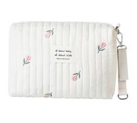 Hperu Baby Diaper Sac 10x7x4 Polie portable brodée de capacité avec poignée Organisateur en coton multifonctionnel