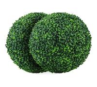 Hperu Boules Topiaires de Plantes Artificielles 41 cm - Ensemble de 2 Buis pour Extérieur, Jardin, Cour, Balcon et Décoration de Mariage