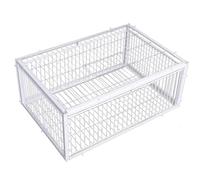 Hperu Cage de piège à Pigeon, Cage de piège à Oiseaux de Poulet avec Quatre entrées d'accès à Sens Unique, piège à Oiseaux avec Cage de Pigeon Skylight pour Les fermes de granges, 16x12x10 Pouces