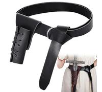 Hperu Ceinture d'épée, Ceinture de Pirate médiévale réglable avec étuis d'épée, Gaine Vintage pour Festival de la Renaissance, Mascarade, Carnaval, Costume Chevalier Cosplay, Pirate