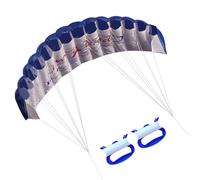 Hperu Cerf-Volant Cascadeur de 55 Pouces, cerf-Volant en Paraffine Double Ligne avec poignée Volante et énorme Parachute avec Cordon de 4, 6 Pieds pour Le Parachutisme