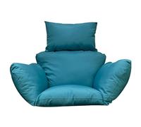 Hperu Chaise d'oeuf Remplacement étanche épais étanche avec Un Appui-tête détachable Lavable de Patio extérieur Bleu