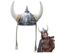 Hperu Chapeau Viking à grandes cornes, Costume Viking, casque de chevalier en plastique pour déguisement médiéval, Cosplay-chapeau de casque