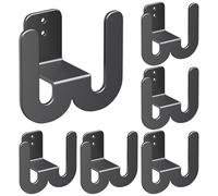 Hperu Cintre à chaussures, 6 pièces, support mural pour pantoufles en acier au carbone, crochets muraux multi-usages adhésifs robustes pour suspendre des chaussures, couleur grise