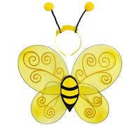 Hperu Costume d'abeille |.Costume d'abeille Mignon pour Enfants, Ensemble Comprenant Une Aile Jaune et Un Bandeau 'antenne pour Les fêtes à thème des Festivals de Cosplay 'Halloween