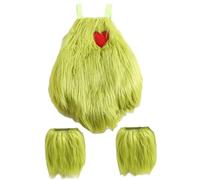 Hperu Costume de monstre pour tout-petits 1 ensemble 6-12 mois Costume de monstre vert en peluche avec décor cœur pour Noël Halloween Cosplay - Vert