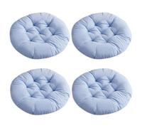 Hperu Coussins de Chaise Ronde de 4pcs 14 Pouces, oreillers Plancher élastique Doux épais pour Le Salon Yoga canapé Balcon extérieur, Gris