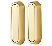 Hperu Crochets muraux dorés, 2 pièces de 2, 9 pouces, crochets pliables et robustes en alliage de zinc, cintre moderne doré pour manteau, serviette, chapeau, sac à dos et organisation murale