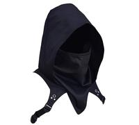 Hperu Cyber Cowl Hood Écharpe Taille Unique Assassin Costume Médiéval Hommes Hiver Cache-Cou Costume Unisexe Cape Chapeau pour Halloween Cosplay et Usage Quotidien