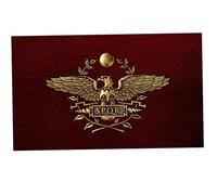 Hperu Drapeau de l'empire Romain SPQR Flag Senatus Sénat de Populusque Romanus Empire Romain Banner Drapeau avec œillets 3 x 5 pi, bannière Romaine, Drapeau SPQR Drapeau Romain décoratif