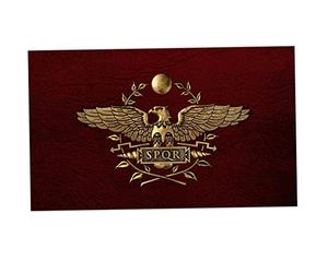 Hperu Drapeau de l'empire Romain SPQR Flag Senatus Sénat de Populusque Romanus Empire Romain Banner Drapeau avec œillets 3 x 5 pi, bannière Romaine, Drapeau SPQR Drapeau Romain décoratif