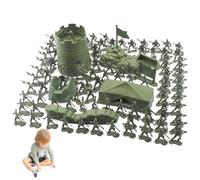 Hperu Ensemble de Soldats Jouets, 100 pièces/Ensemble de Jouets Soldats Anciens, Figurines d'action pour Hommes l'armée avec modèle scène pour fête d'anniversaire garçons, Figurines 'Action