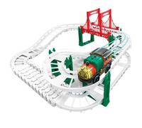 Hperu Ensemble de Train de Noël électrique 38 pièces Train en Plastique à Piles Multicouches pour garçons Filles Vacances d'anniversaire - Ensemble pour Les Tout-Petits 2 à 4 Ans