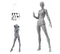 Hperu Figurines d'action 5, 1 Pouces avec articulations Mobiles, modèle de Figurine à Dessin Flexible et léger avec Base pour Croquis, Peinture, Dessin, Artistes féminins - Figurine articulée