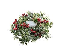 Hperu Guirlande Lumineuse de Noël à 20 LED - Guirlande Lumineuse à Piles de 2 m pour Arbre Noël, cheminée et décoration intérieure Vacances (sans Pile) - Lumière LED Baies Rouges