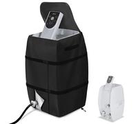 Hperu Housse de Spa, Housse de Chauffage, Housse de Spa imperméable, Housse de Spa Ajustable et Pliable avec Cordon et Boucle, Housse de Pompe de Spa Portable avec Courroie de poignée Noir